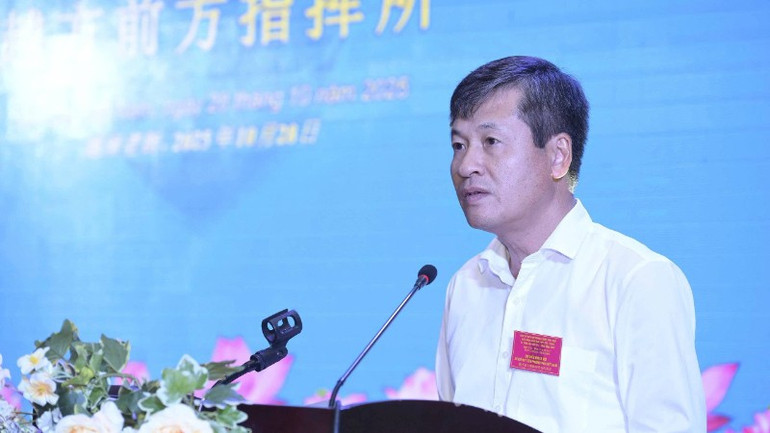 Đồng chí Ngô Hạnh Phúc, Phó Chủ tịch Ủy ban nhân dân tỉnh Lào Cai phát biểu. z7164288054465-edf05ae4f81d625398fc231e6ab281fd-8571.jpg