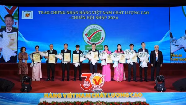 Các doanh nghiệp nhận Chứng nhận Hàng Việt Nam Chất lượng cao 2026.