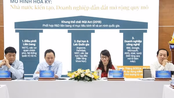 Các đồng chí chủ trì hội thảo.