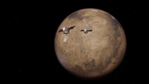 Tàu vũ trụ của Nasa đang tiến vào quỹ đạo Sao Hỏa. Ảnh công bố tháng 9/2024. (Ảnh: Tân hoa xã)