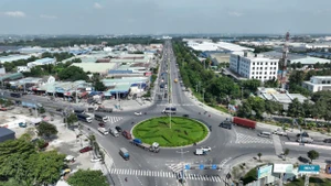 Một nút giao trên các tuyến đường huyết mạch vừa được tỉnh Bình Dương khánh thành vào ngày 18/6.