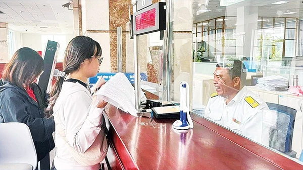 Người dân được hướng dẫn làm thủ tục tại Thuế Thành phố Hồ Chí Minh.