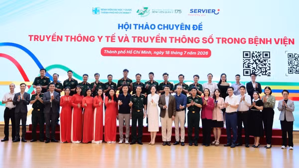 Quang cảnh hội thảo về truyền thông y tế và truyền thông số trong bệnh viện. 