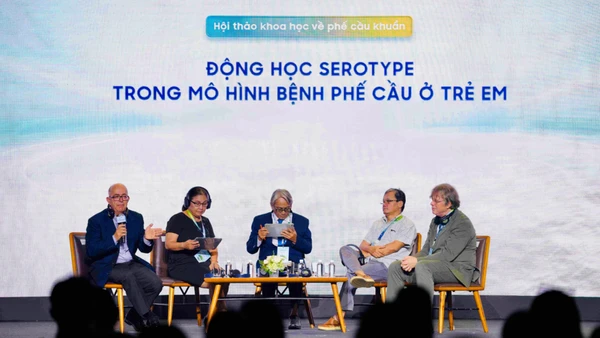 Các chuyên gia trao đổi về phòng bệnh phế cầu khuẩn ở trẻ em. 