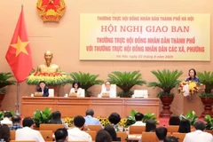 Hội nghị giao ban với Thường trực Hội đồng nhân dân các xã, phường.