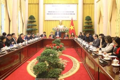 Quang cảnh buổi họp báo. 