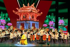 Tiết mục biểu diễn của Đoàn nhạc Công an nhân dân Việt Nam. 