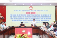 Hội nghị phản biện xã hội do Ủy ban Mặt trận Tổ quốc Việt Nam thành phố Hà Nội tổ chức.