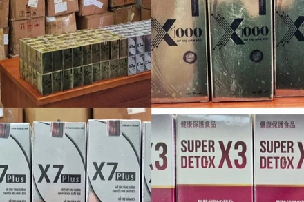Các sản phẩm giảm cân của Ngân 98 chứa chất cấm, gây nguy hại cho sức khỏe. (Ảnh: Công an Thành phố Hồ Chí Minh)