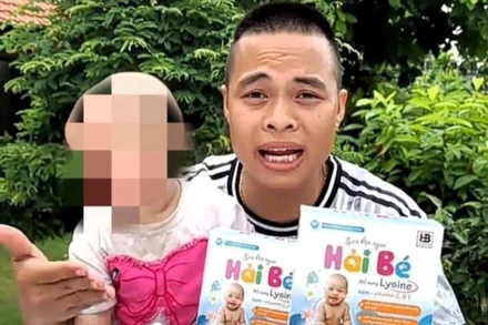 Công an xác định sản phẩm “Siro ăn ngon Hải Bé” bán ra thị trường hơn 100.000 hộp là hàng giả. (Ảnh chụp màn hình)