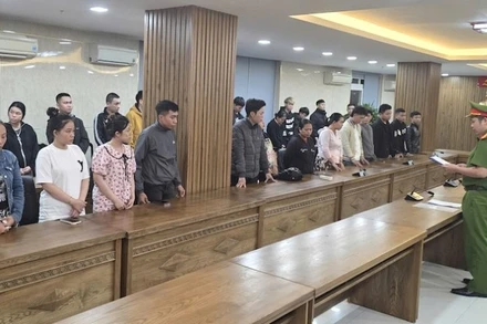 Các đối tượng bị khởi tố, bắt giữ. (Ảnh: Công an cung cấp)