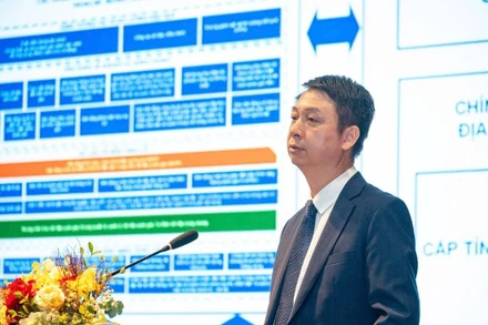 Ông Nguyễn Phú Tiến, Phó Cục trưởng Cục Chuyển đổi số quốc gia phát biểu tại sự kiện. (Ảnh: TL)