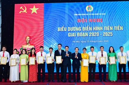 Biểu dương 168 cá nhân điển hình. (Ảnh: BẢO LONG)