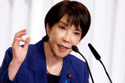 Bà Sanae Takaichi phát biểu tại thủ đô Tokyo, Nhật Bản. (Nguồn: THX/TTXVN)