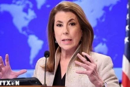 Người phát ngôn Bộ Ngoại giao Mỹ Tammy Bruce. (Ảnh: IRNA/TTXVN)