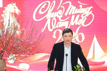 Cục trưởng Cục Sở hữu trí tuệ Lưu Hoàng Long phát biểu tại tọa đàm. (Ảnh: BÍCH LIÊN)