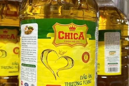 Dầu thực vật Chica được xác định là hàng giả, kém chất lượng. (Ảnh chụp màn hình)