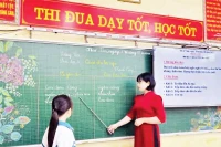 Một tiết học tiếng Việt luyện phát âm L-N tại Trường tiểu học Vũ Thư (xã Vũ Thư, tỉnh Hưng Yên).