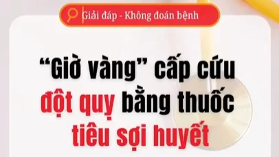 [Video] "Giờ vàng" cấp cứu đột quỵ bằng thuốc tiêu sợi huyết