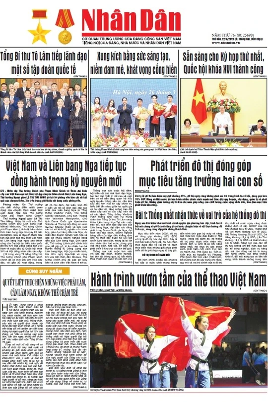 Báo Nhân Dân số 25698 