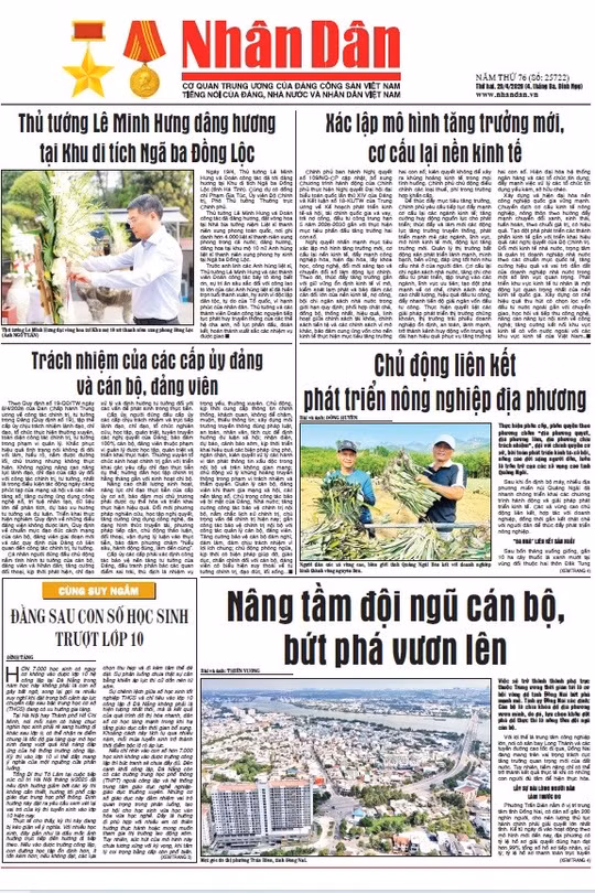 Báo Nhân Dân số 25722 