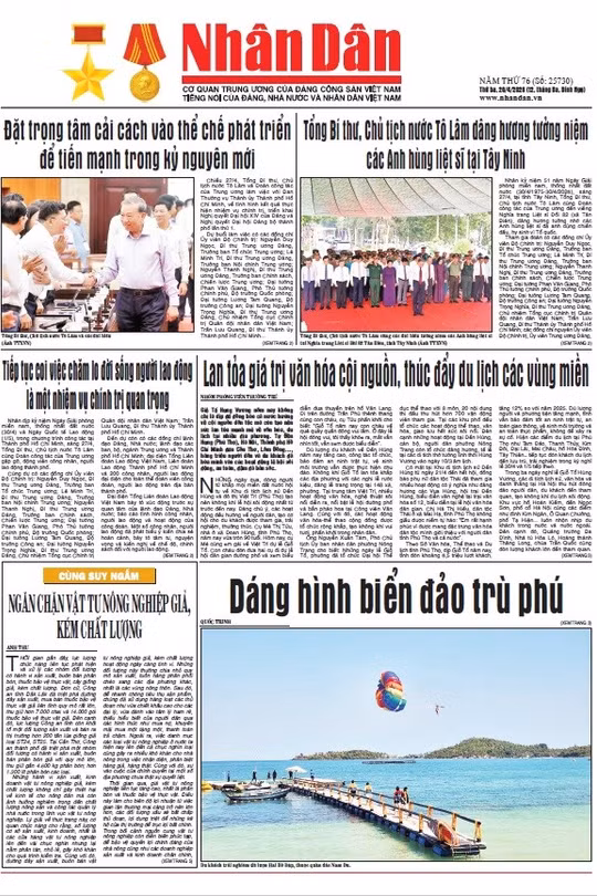 Báo Nhân Dân số 25730 