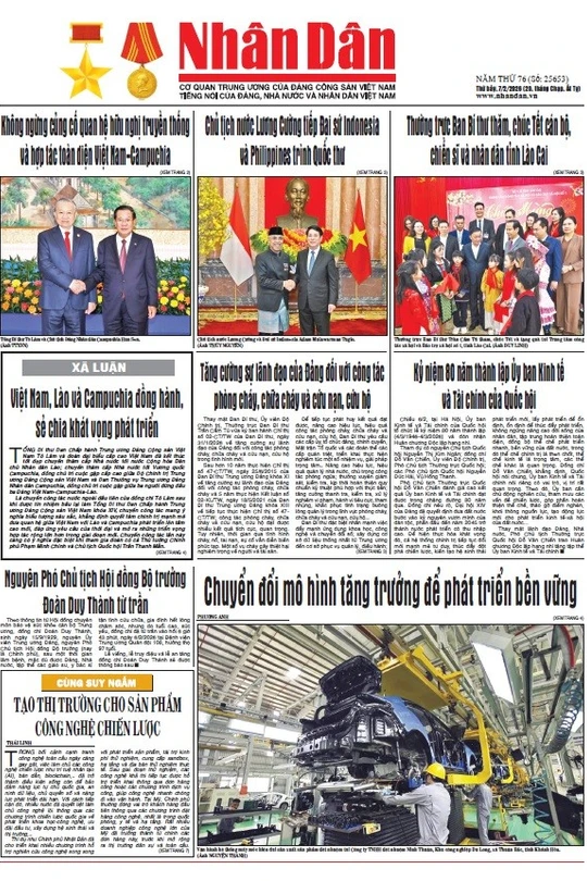 Báo Nhân Dân số 25653 