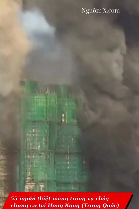 Cảnh tượng kinh hoàng trong vụ cháy chung cư tại Hồng Kông (Trung Quốc)