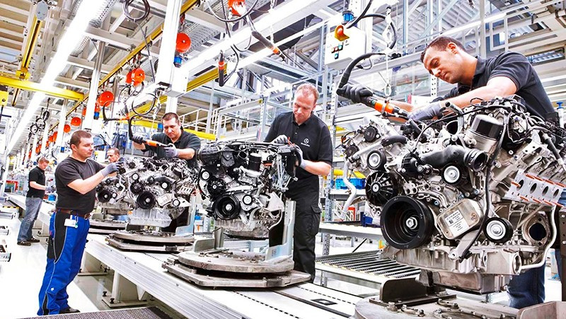 Một nhà máy sản xuất của Mercedes-Benz tại Đức. Ảnh: WORD PRESS