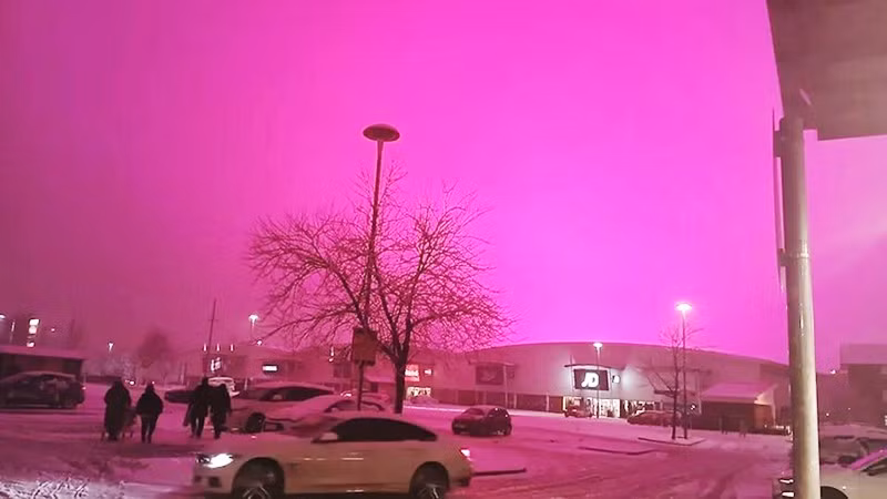 Bầu trời mầu hồng