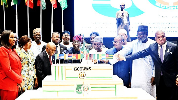 Các nhà lãnh đạo ECOWAS tại Lễ kỷ niệm 50 năm thành lập. Ảnh: ECOWAS 