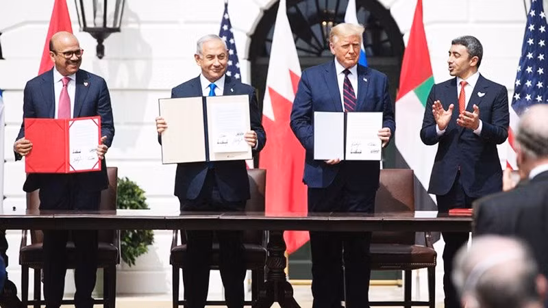 Hiệp định Abraham được ký kết năm 2020. Ảnh AFP 
