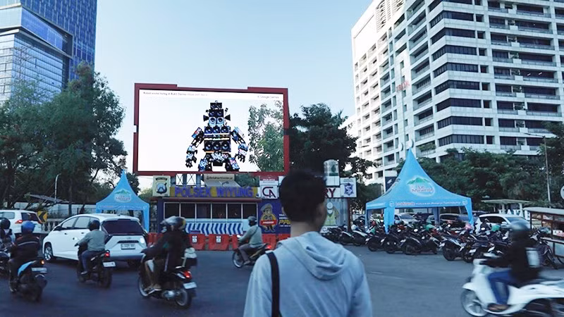 Biển quảng cáo “xuyên thấu” đầu tiên tại Indonesia