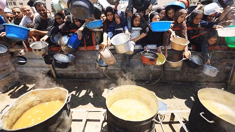 Phần lớn người dân Gaza đang trong cảnh thiếu ăn và suy dinh dưỡng. Ảnh: GETTYIMAGES