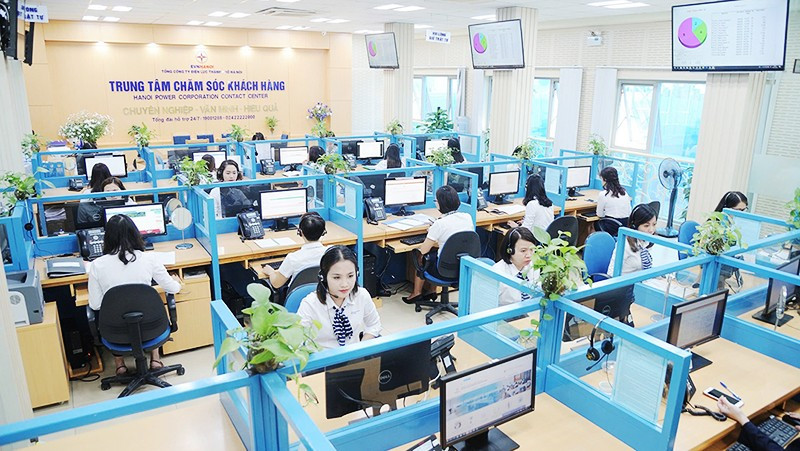 Trung tâm Chăm sóc khách hàng EVNHANOI. Ảnh: EVN