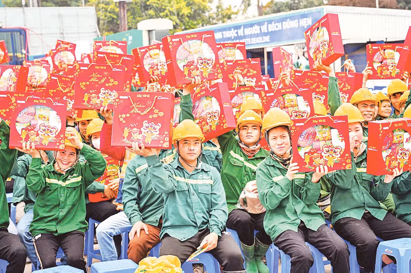 Chương trình Xây Tết 2026 do Báo Nhân Dân cùng Công ty CP Xây dựng Coteccons tổ chức. Ảnh: Bảo Long