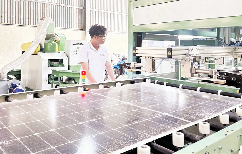 Hệ thống dây chuyền tái chế pin mặt trời. Ảnh: 5RTech