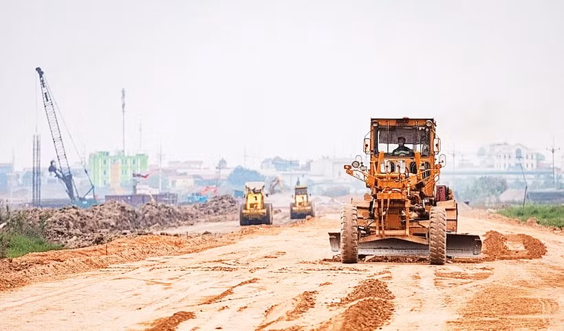 Công trường dự án Khu đô thị thể thao Olympic. Ảnh: Việt Hà