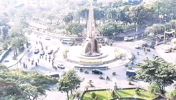 Một góc Bạc Liêu (Cà Mau) nhìn từ trên cao. Ảnh: Nhật Hồ