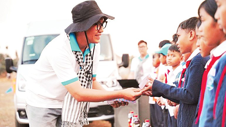 Ngọc Hải không ngừng nỗ lực để ngày càng thực hiện được nhiều hoạt động thiện nguyện. Ảnh: NVCC