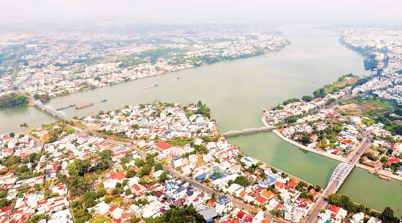 Sông Đồng Nai đoạn chảy qua Cù lao Phố. Ảnh: Khiếu Minh