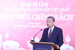 Tổng Bí thư Tô Lâm phát biểu chính sách tại Đại học Oxford. Ảnh: Thống Nhất – TTXVN