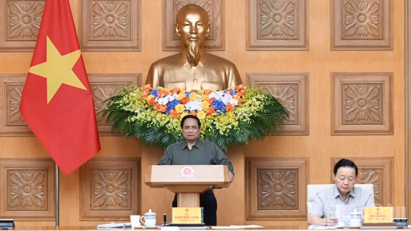 Thủ tướng Chính phủ Phạm Minh Chính chủ trì Phiên họp lần thứ 15 của Ban Chỉ đạo quốc gia về IUU. (Ảnh: TRẦN HẢI)