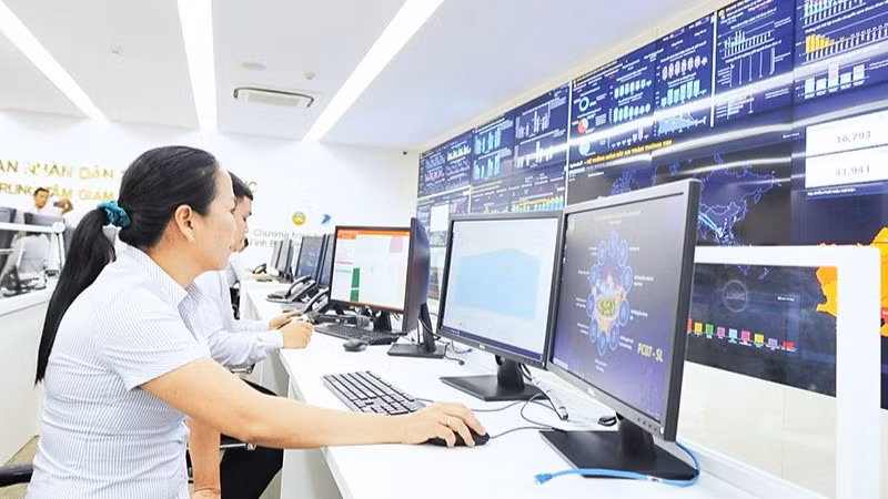 Trung tâm Điều hành thông minh tỉnh Bình Phước. (Ảnh: NHẤT SƠN)