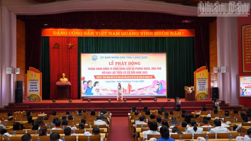 Lễ phát động Tháng hành động vì bình đẳng giới và phòng ngừa, ứng phó với bạo lực trên cơ sở giới năm 2025 của tỉnh Lạng Sơn.