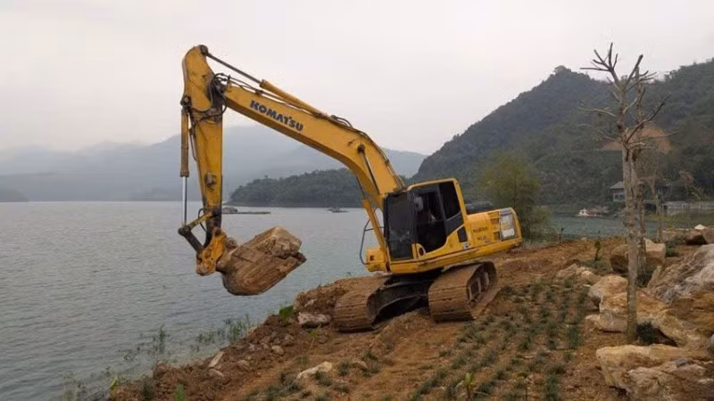 Nơi ông Phan Duy Quang vi phạm đang thực hiện khắc phục hậu quả, hoàn trả hiện trạng.