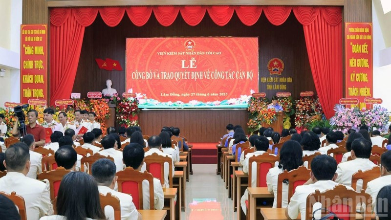 Lễ công bố và trao quyết định Bổ nhiệm lãnh đạo Viện Kiểm sát nhân dân tỉnh Lâm Đồng mới.