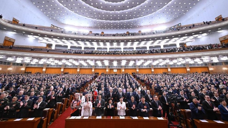 Các đại biểu tại phiên khai mạc Kỳ họp. (Ảnh: Tân Hoa xã)