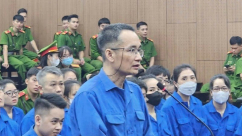 Bị cáo Trần Hồng Tiến tại phiên tòa.