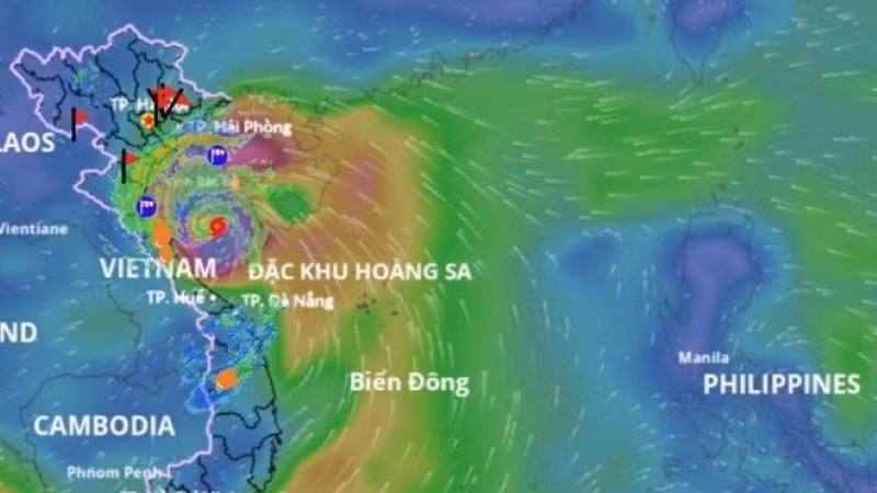 Bão số 5 vào lúc rạng sáng 25/8.